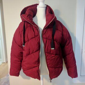 Nordstrom Puffer Coat Jacket Red Small